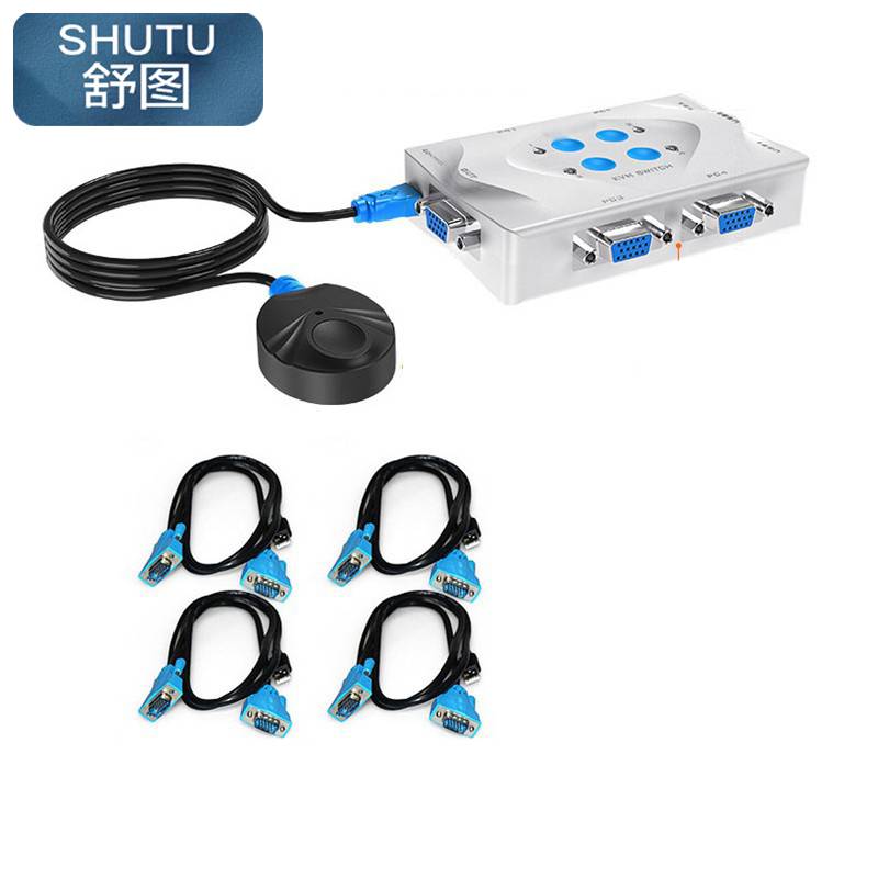 舒图 VGA KVM切换器4口自动/台高清大图