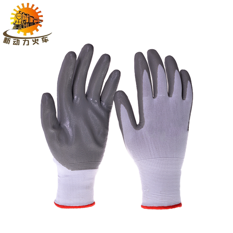新动力火车 丁腈橡胶防滑手套 丁腈涂掌12副/包 包高清大图