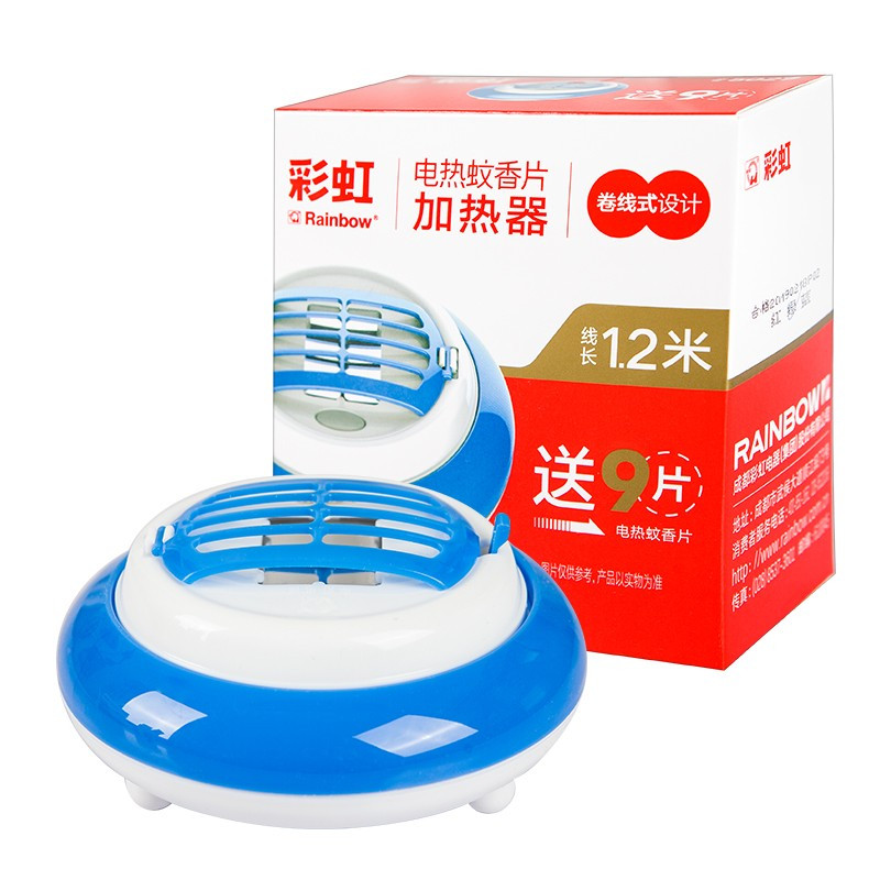 彩虹 5027 电热蚊香片加热器+9片蚊香片 包装款式颜色随机(单位:个)