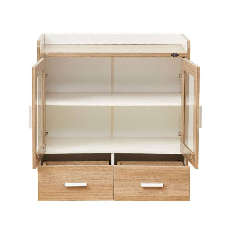 广亿隆餐边收纳柜两门茶水柜原木色WH-YCG0808#A/个高清大图