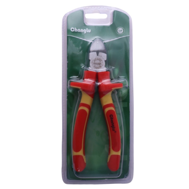 长鹿VDE绝缘电工斜嘴钳 6” 把