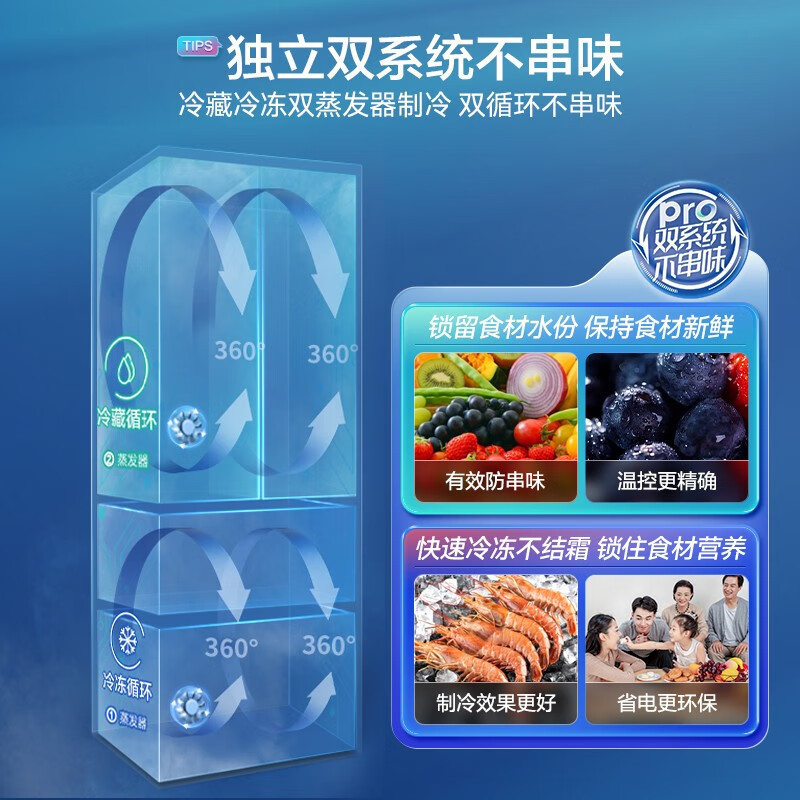 容声(Ronshen)519L法式多门大容量冰箱家用风冷变频一级能效四开门电冰箱专属母婴空间
