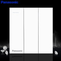 松下(Panasonic)松下致承系列86型大板无边框暗装家用大面板开关五孔插座电源16A插座单开双联三联双控荧光灯开关 致承白色 三位单控带荧光