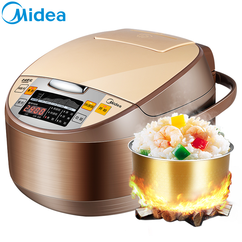 美的(Midea) 电饭煲 MB-WRS4099A 不锈钢外壳 智能一键通 24小时预约 4升/4L