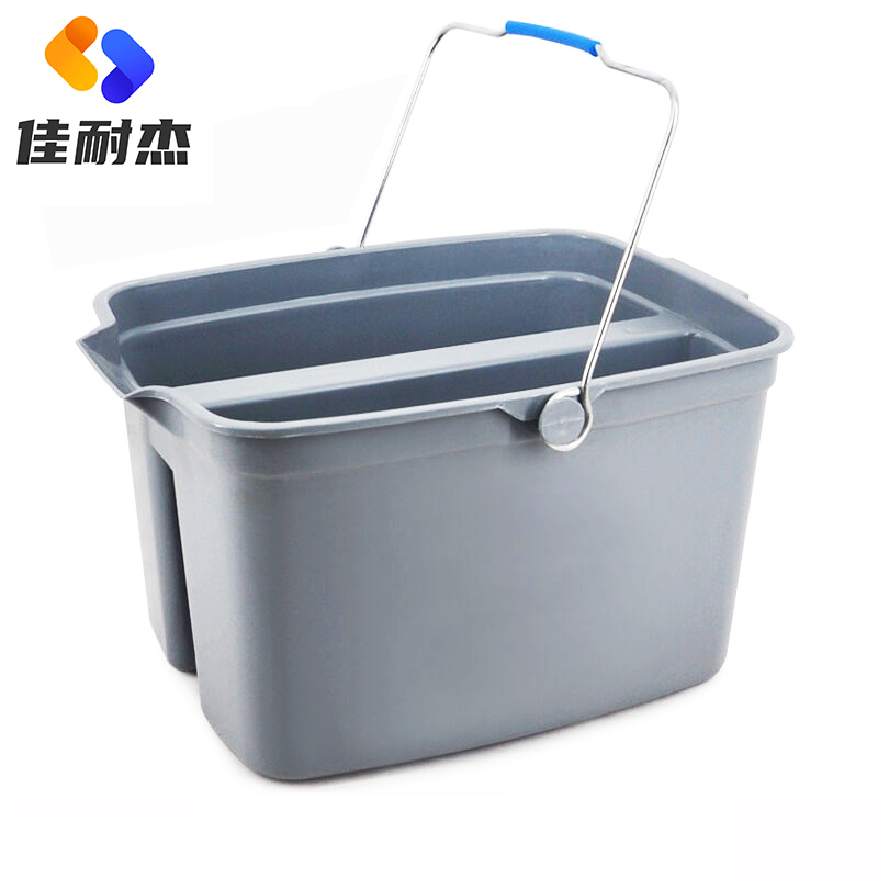 佳耐杰 塑料双格拖布桶保洁分隔工具桶 22L/个高清大图