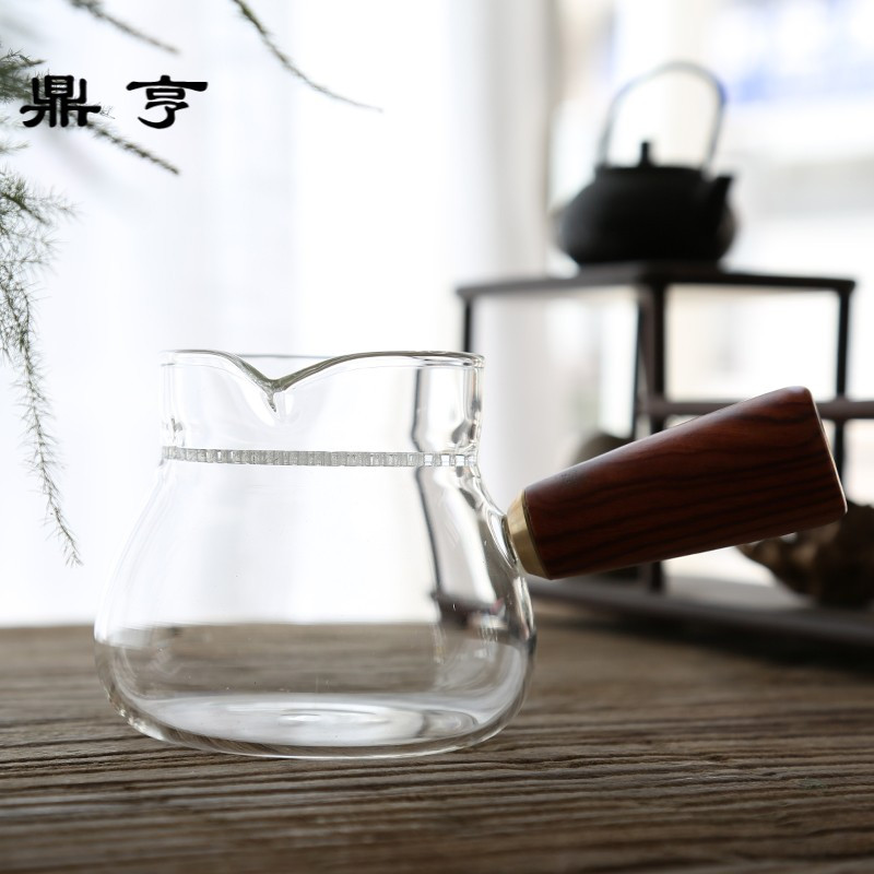 鼎亨滤网玻璃公道杯过滤茶壶耐高温侧把分茶器茶海公杯功夫茶具泡
