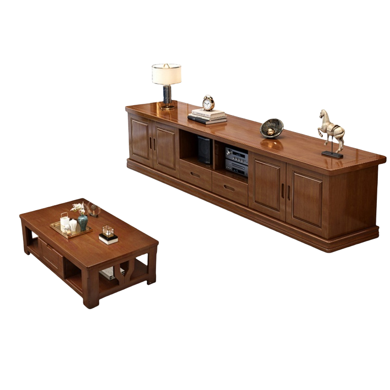 豫龙都 电视柜+茶几 中式 套高清大图