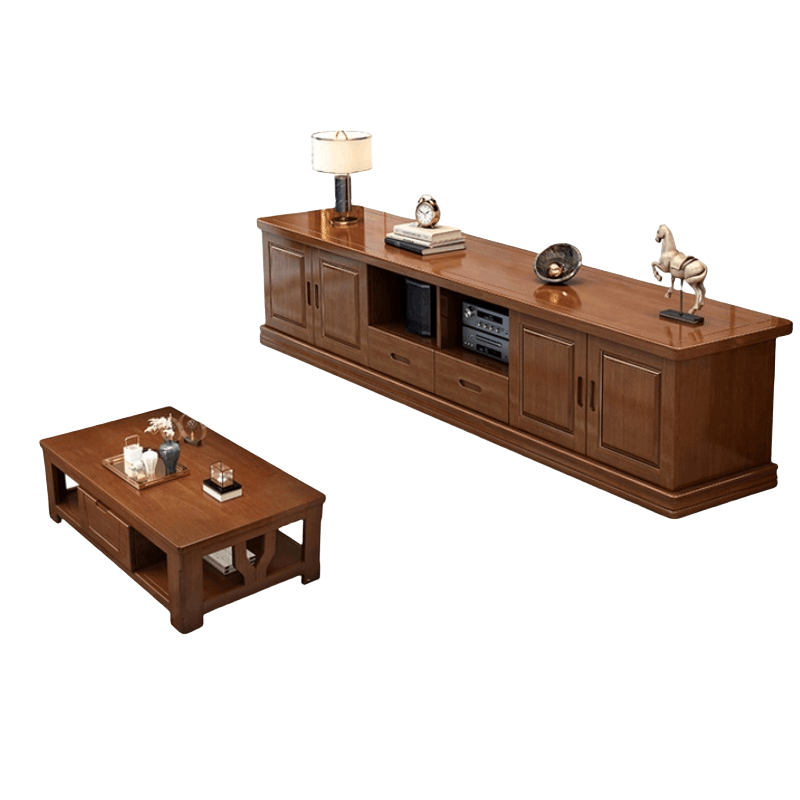 豫龙都 电视柜+茶几 中式 套图片