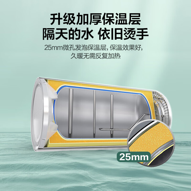 [租房神器]Leader 海尔智家电热水器40升 2200W速热 致密保温层 二级能效LES40H-LC2(E)高清大图