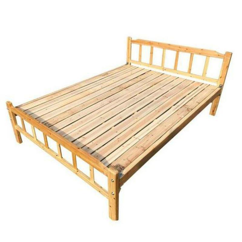 逐鹿中原实木床原木床 拼装木板床lh-285宿舍公寓用床 简约现代 经济