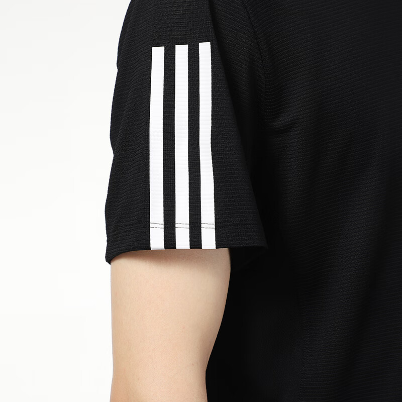 阿迪达斯(adidas) 2023夏季新款户外运动服健身训练时尚舒适透气圆领短袖 GQ2159-黑色