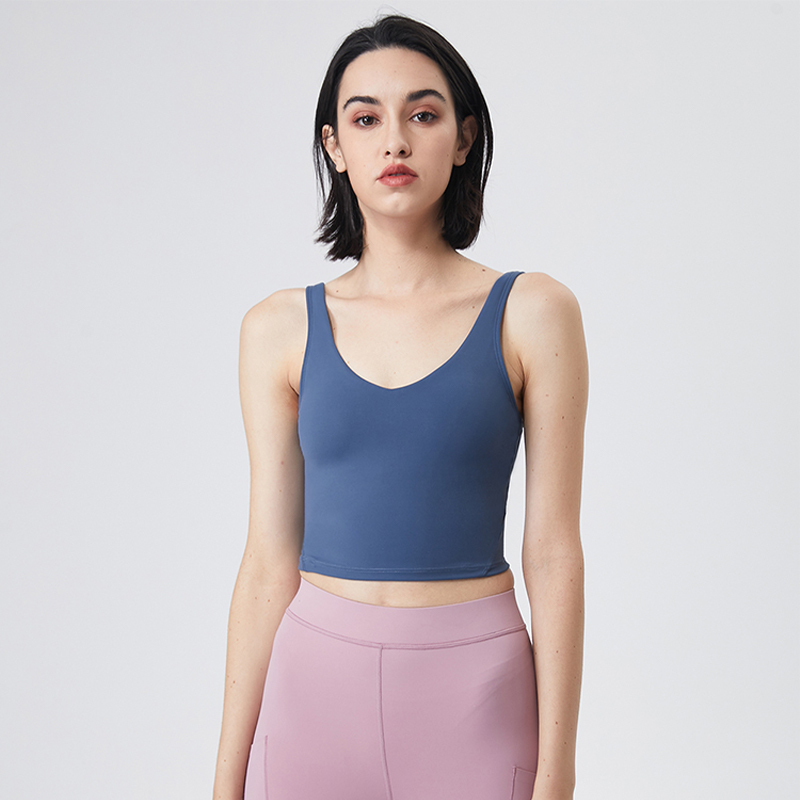 蒙洛里克新款舒适健身背心女带胸垫运动内衣瑜伽服外穿紧身吊带上衣