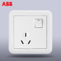 【ABB官方旗舰店】ABB开关插座面板ABB开关插座德静 一位/16A三孔空调带开关AJ228