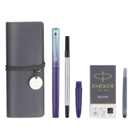 派克(PARKER)钢笔 签字笔 商务办公送礼 男女生日礼物 学生练字 威雅XL欧若拉极光紫墨水笔特别款礼盒