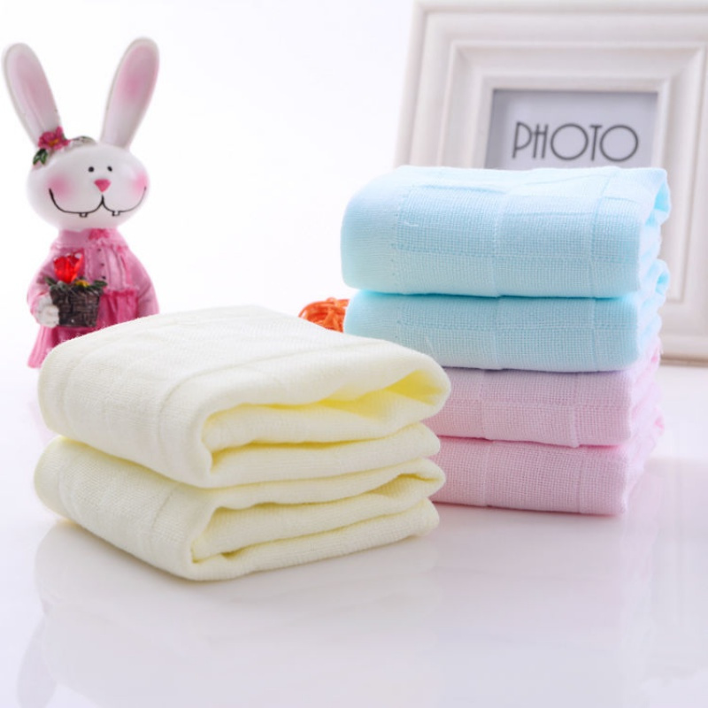 棉双层纱布小方巾幼儿园小毛巾批发柔软吸汗手帕婴儿洗脸口水巾