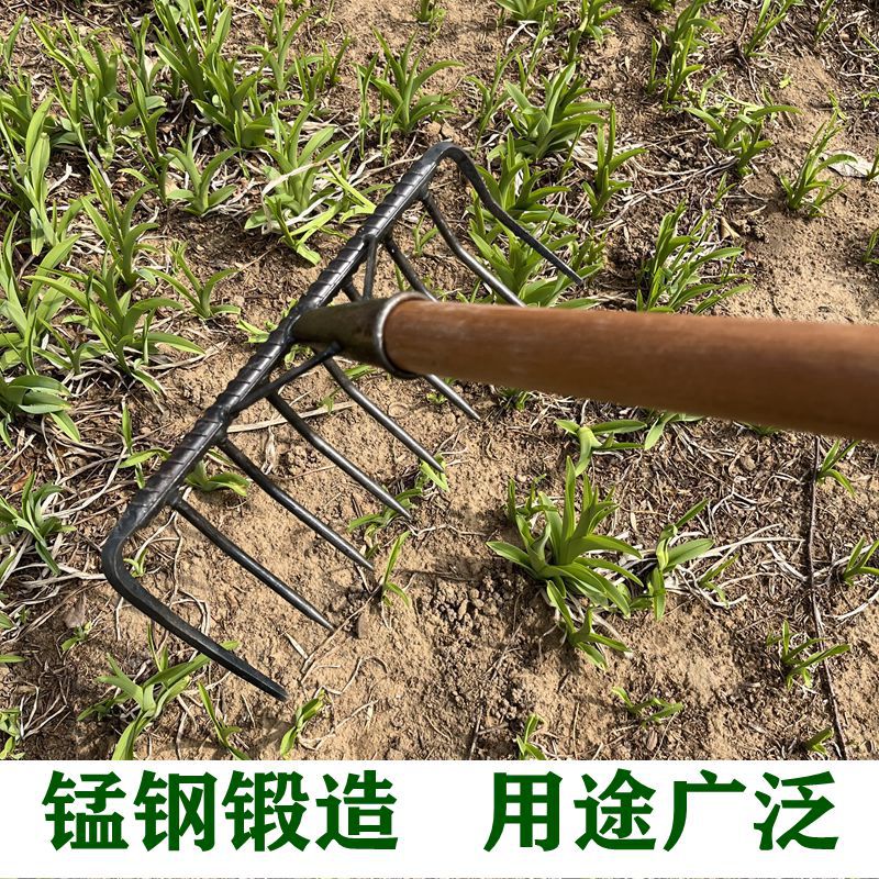 心梦同行 九齿钉耙户外农用草耙多齿平地耙 0615/把高清大图