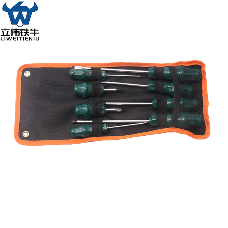 立伟铁牛绿胶炳螺丝刀八件套/套高清大图