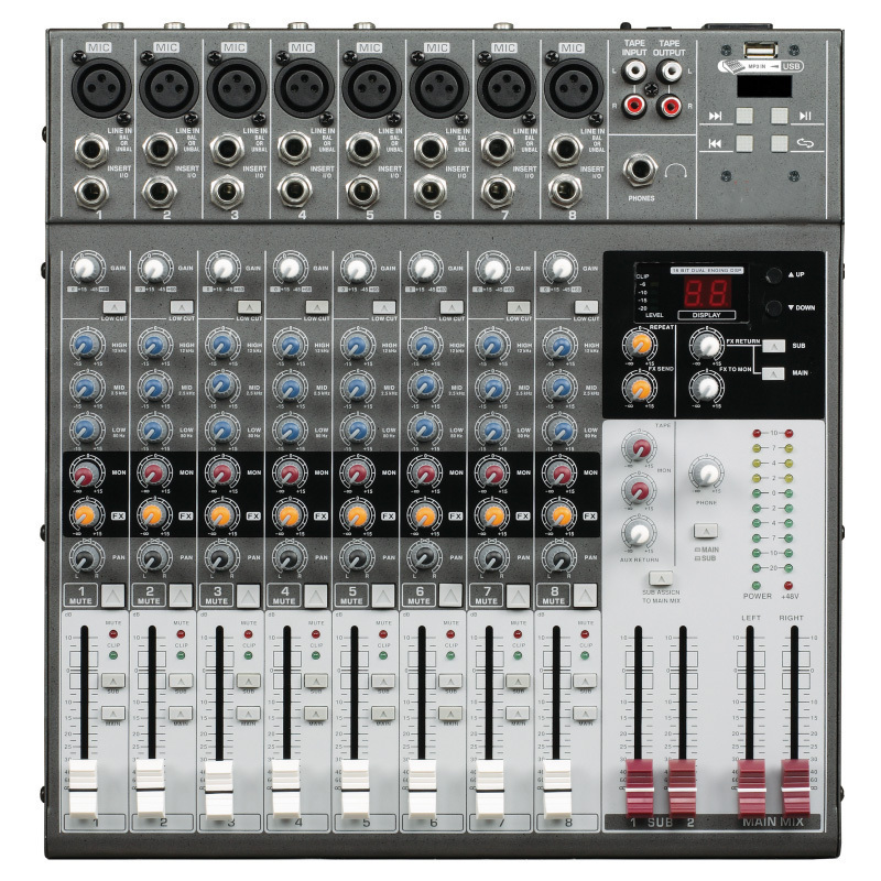 RHM Raudio 8路多用调音台MU802 单台装