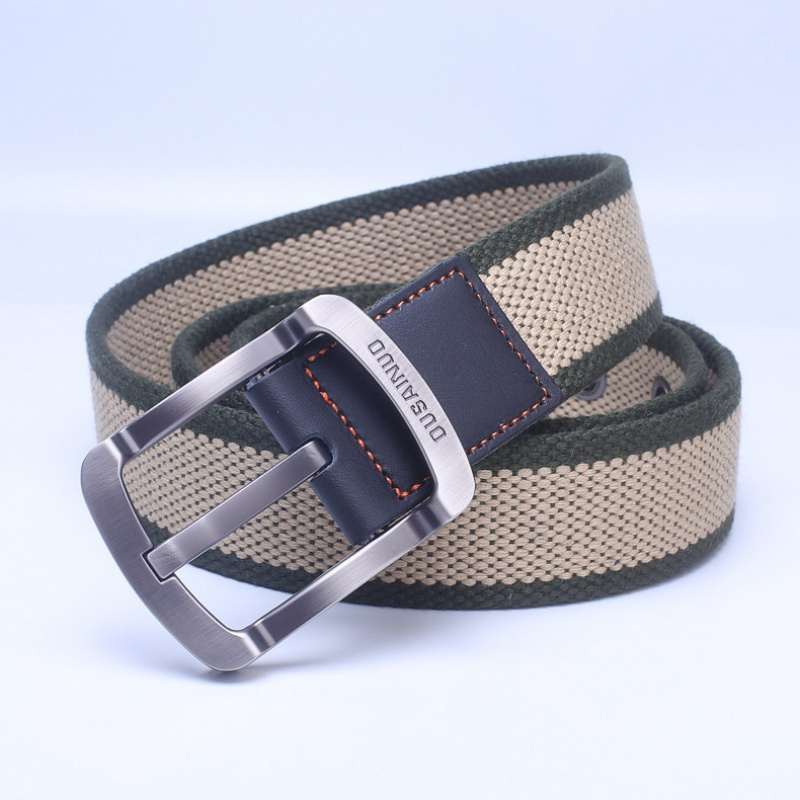家柏饰corated男士针扣帆布腰带休闲加长皮带高中军训潮男青年学生布