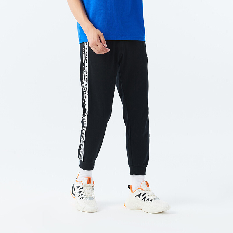 361度运动裤男2020夏季薄款生活跑步休闲针织九分裤常规舒适裤子