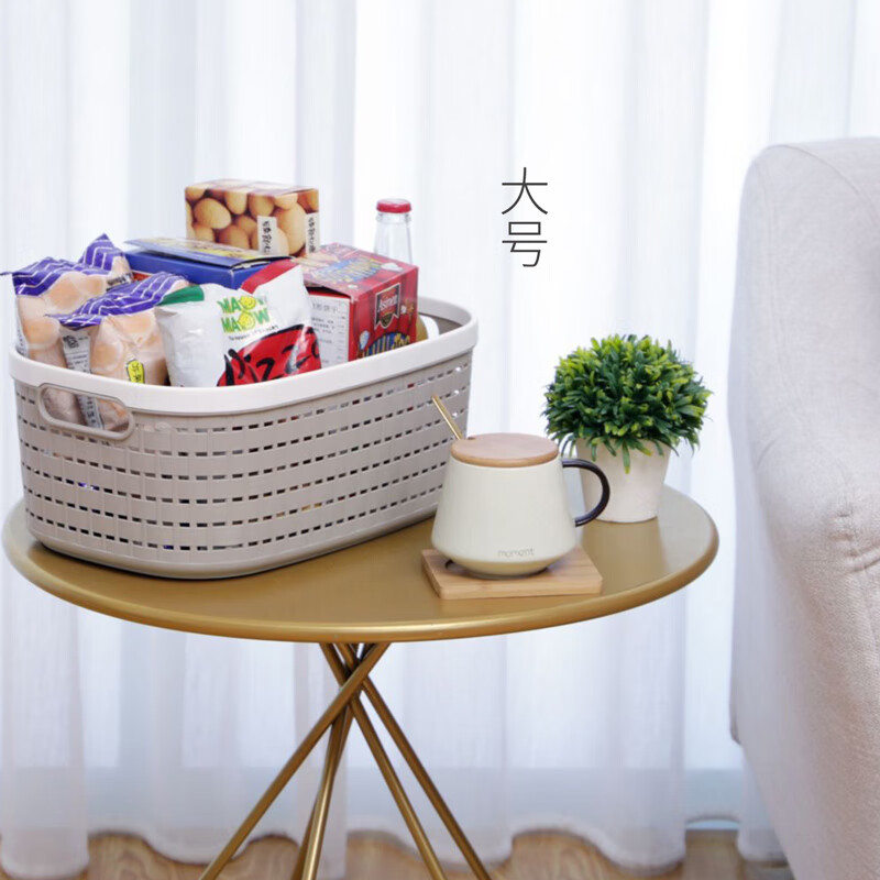 禧天龙(Citylong)L-7265比格收纳篮(卡其色) 桌面收纳盒储存置物框收纳筐整理篮整理箱塑料筐收纳高清大图