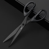 得力(deli)210mm黑刃防锈剪刀 办公家用生活手工剪纸刀 办公用品 2把装黑色6010-S