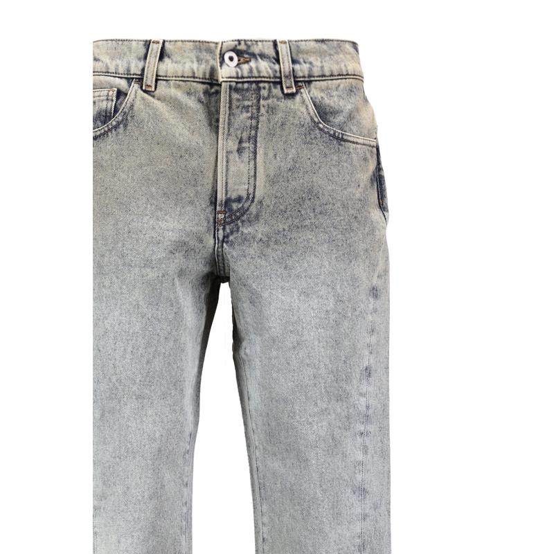 Off-White女士漂白效果直筒牛仔裤时尚百搭腰带设计高清大图