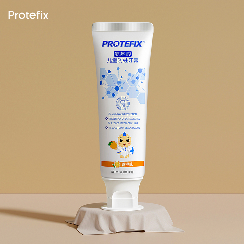 Protefix儿童牙膏含氟可防蛀牙3-6一12岁以上8换牙期10宝宝专用牙刷不吞咽2255