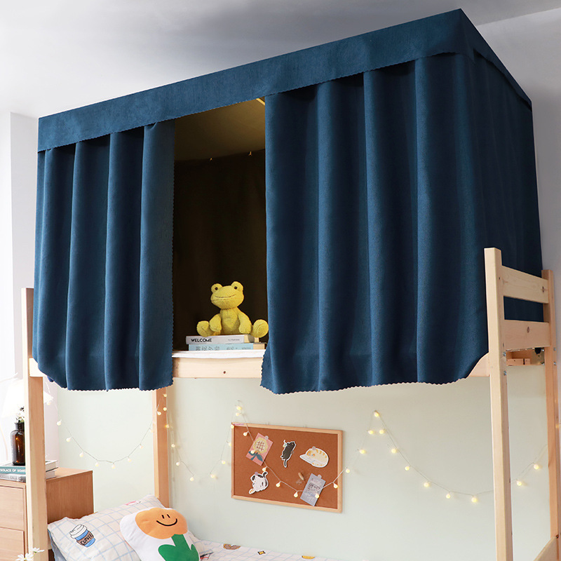 风床帘带纱 学生宿舍强遮光棉麻床幔 大学寝室上铺下铺