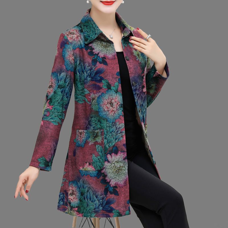 中老年女装夏装薄款防晒衣妈妈装中长款长袖上衣中年风衣大码开衫