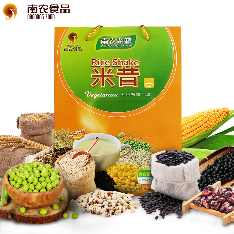 南农食品 米昔六罐装 含蔗糖中老年人米糊状流食 营养健康代餐粉 454g*6罐