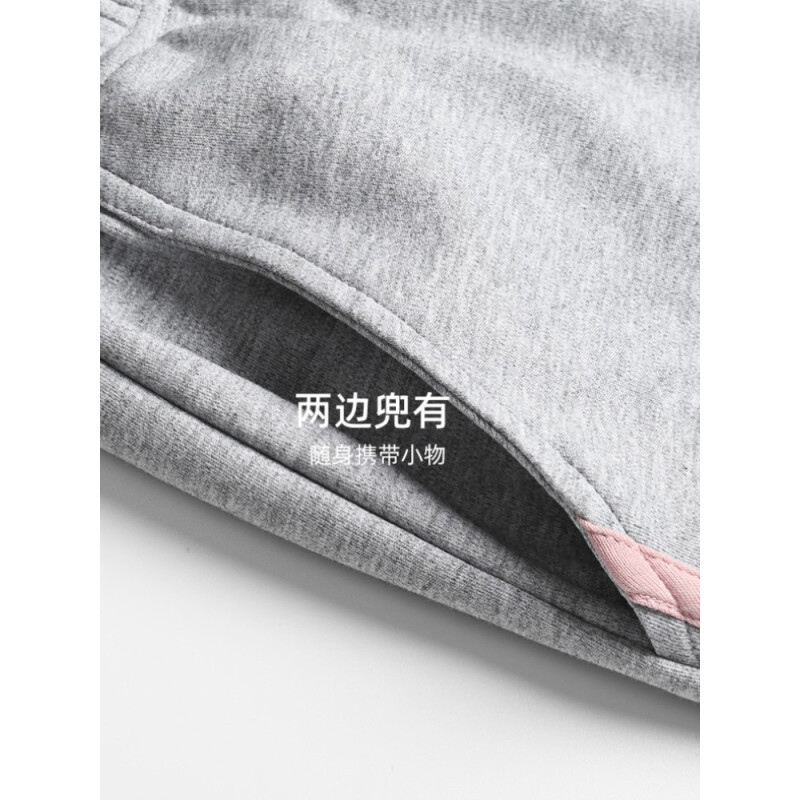 浪莎情侣睡衣男女家居服套装纯棉圆领套头宽松舒适可外穿两件套 小熊款 女士L码 靠背小熊款-男士XXXL码