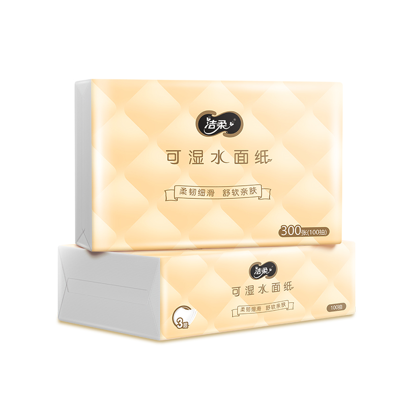 洁柔商用抽纸100抽3层24包高清大图