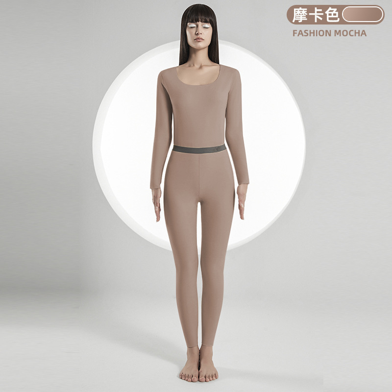 班蒂纳儿童保暖内衣男女中青年圆领秋衣秋裤德绒保暖防寒打底套装JYBT003