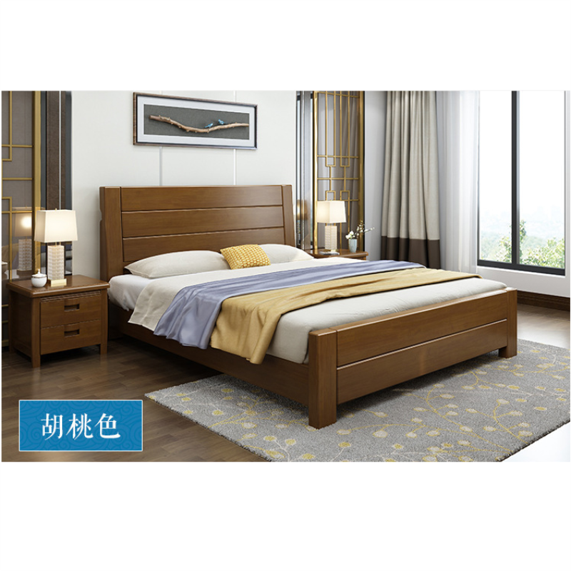韶优 实木双人床1.5米(不含床头柜)SMC-2高清大图