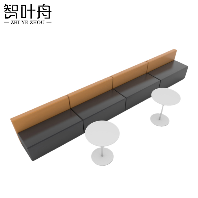 智叶舟组合沙发480*60*70cm+茶几*2套高清大图