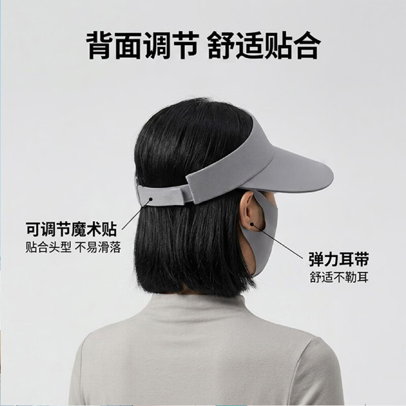 路悠悠无痕遮阳帽口罩二件套(锦纶款)CF713高清大图