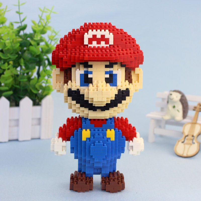 大号超级马丽玛里奥组合钻石颗粒兼容nanoblock拼装玩具积木