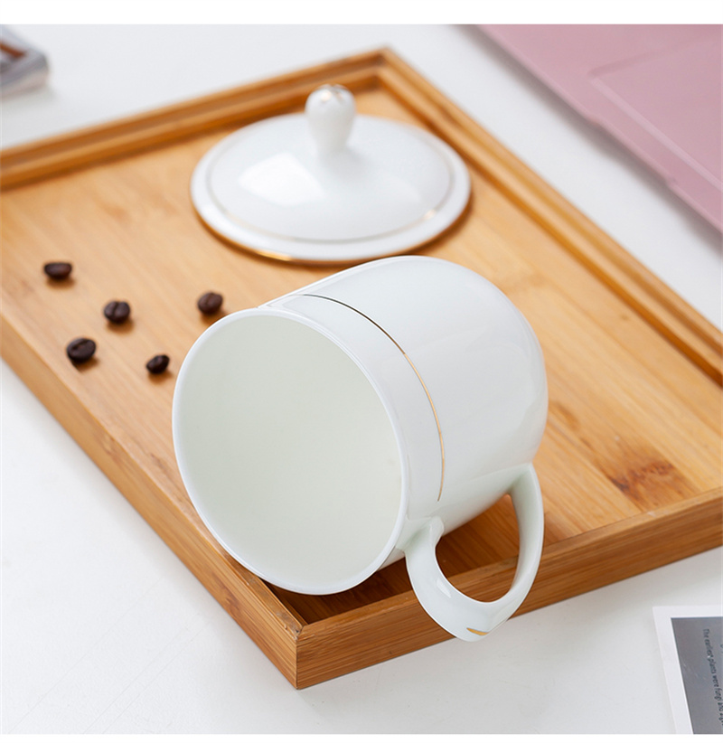 杯子 描金茶杯 400ml高清大图