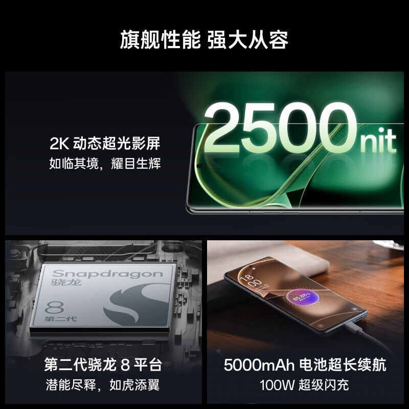 OPPO Find X6 Pro 16GB+512GB 云墨黑 第2代骁龙8芯,1英寸大底摄影 120Hz高刷 100W超级闪充 5G拍照游戏手机高清大图