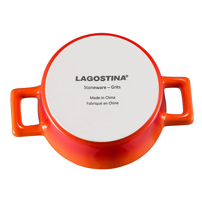 拉歌蒂尼(LAGOSTINA)格朗陶瓷隔水炖盅 燕窝甜品烘焙罐子炖罐 家用养生双耳炖蛋(宝石蓝)