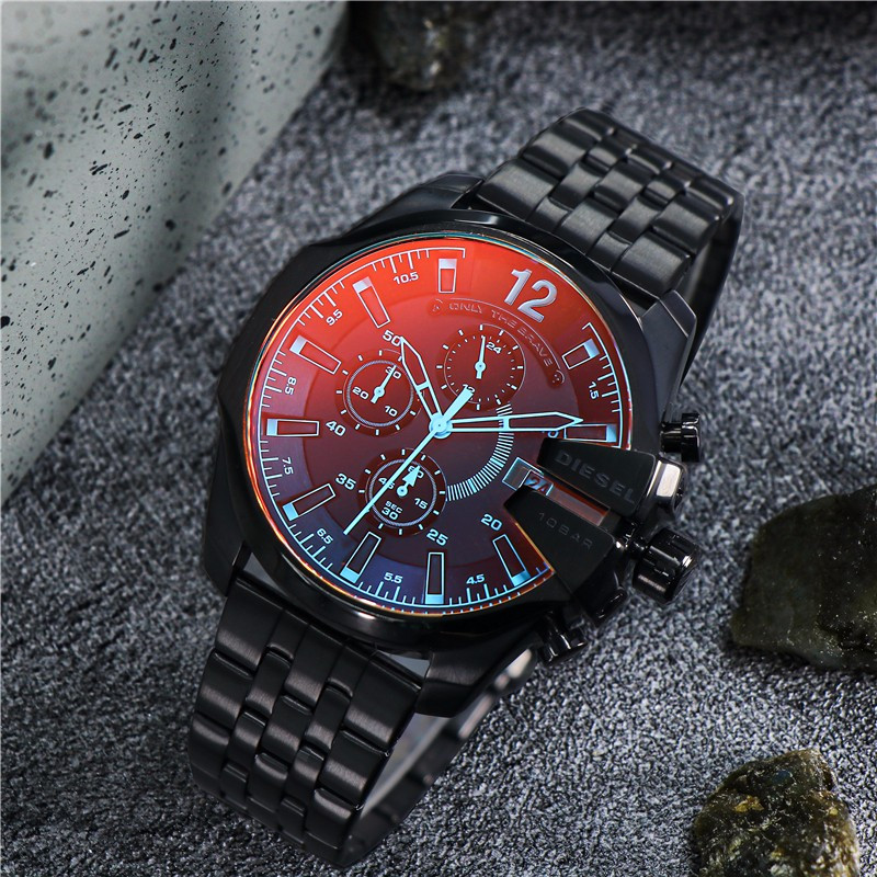 diesel迪赛手表潮流炫酷偏光变色龙大表盘石英男表生日礼物送男友dz