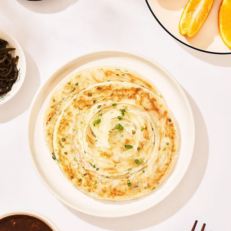 千味央厨手抓饼味道浓郁黄金酥脆千层百叠层如蝉翼香葱1200g*2袋高清大图