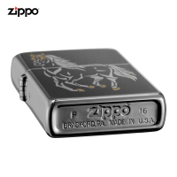 zippo芝宝打火机美国原装ZIPPO之宝防风煤油打火机黑冰马28645-043373