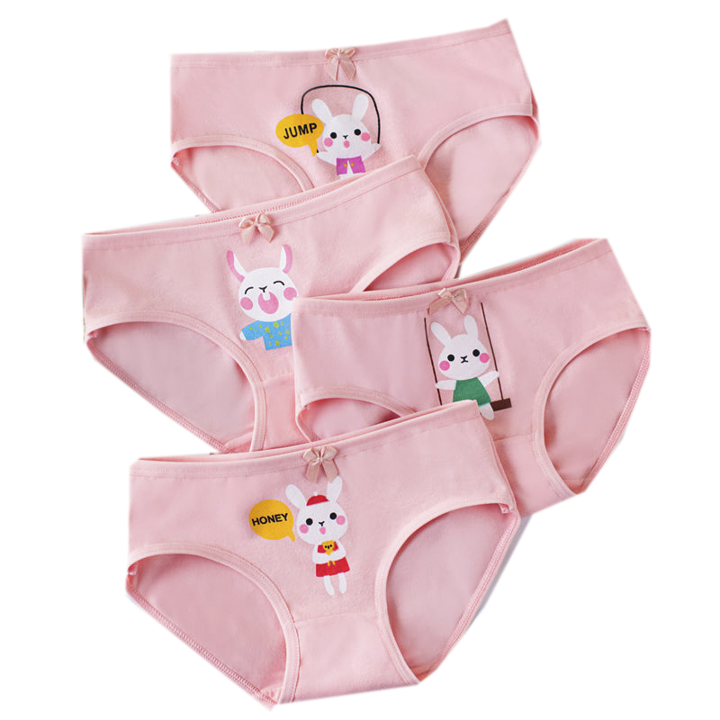 儿童内裤女三角女童纯棉宝宝婴儿小女孩学生中大童小童大码 守株待兔