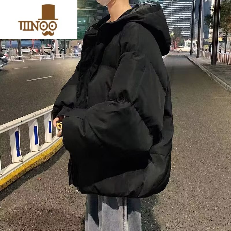 YANXU港风小众棉衣男宽松面包服冬季加绒加厚情侣棉服学生百搭棉袄外学 2XL 黑色高质量