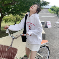[200元任选3件]唐狮新款早秋圆领卫衣女甜美宽松薄款上衣ins设计感小众外套