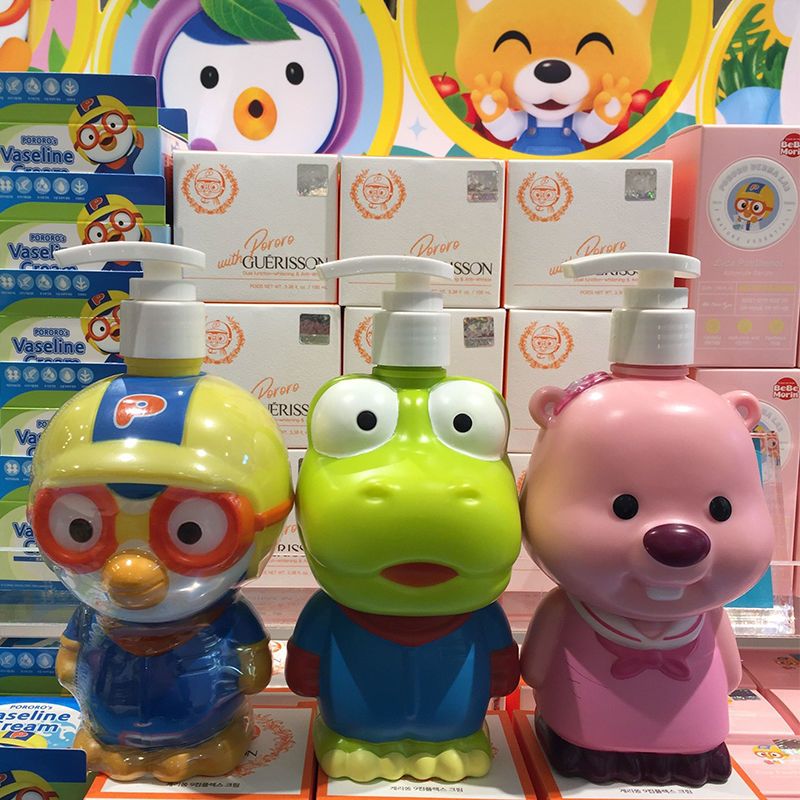 韩国pororo啵乐乐儿童沐浴露洗发水护发三合一婴幼儿洗护二合一
