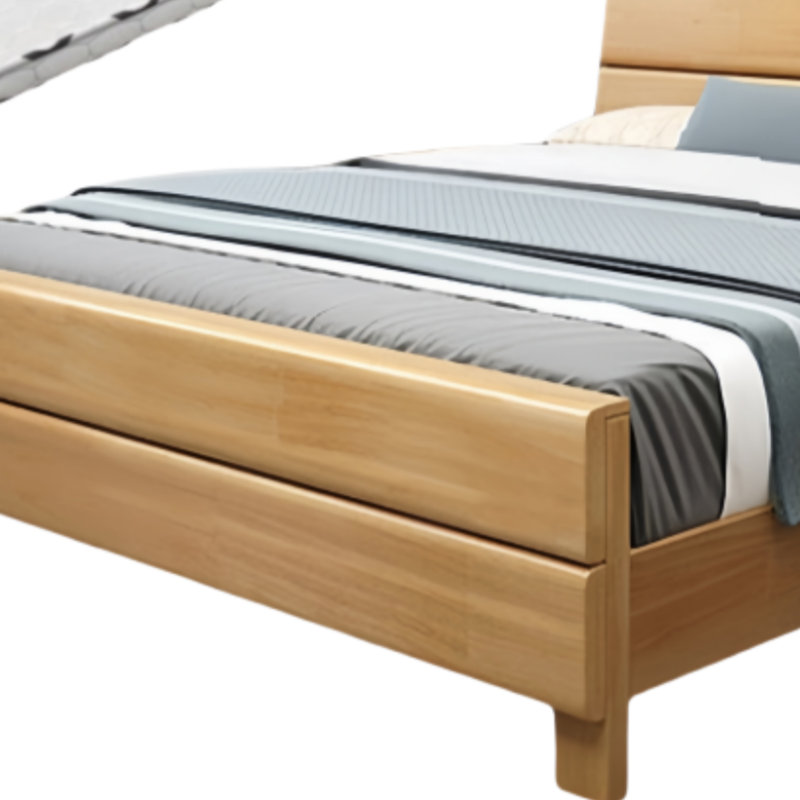 豫龙都 床+床垫+床头柜 1.2m套高清大图