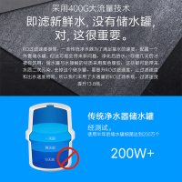 云米智能净水器家用直饮机自来水过滤器大流量无罐即滤即饮V1(400G)MR434Z厨房净化反渗透纯水机